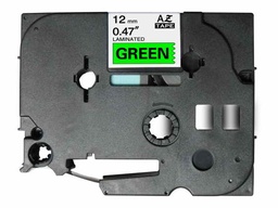 [BR-TZE731] Brother TZe731 Cinta Laminada Generica de Etiquetas - Texto negro sobre fondo verde - Ancho 12mm x 8 metros