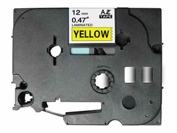 [BR-TZE631] Brother TZe631 Cinta Laminada Generica de Etiquetas - Texto negro sobre fondo amarillo - Ancho 12mm x 8 metros