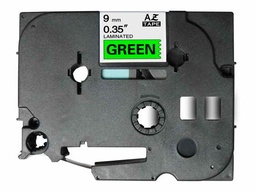 [BR-TZE721] Brother TZe721 Cinta Laminada Generica de Etiquetas - Texto negro sobre fondo verde - Ancho 9mm x 8 metros