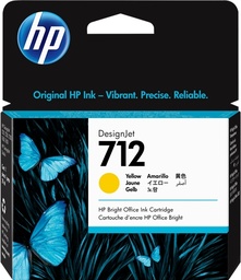 [3ED69A] HP 712 Amarillo Cartucho de Tinta Original - 3ED69A
